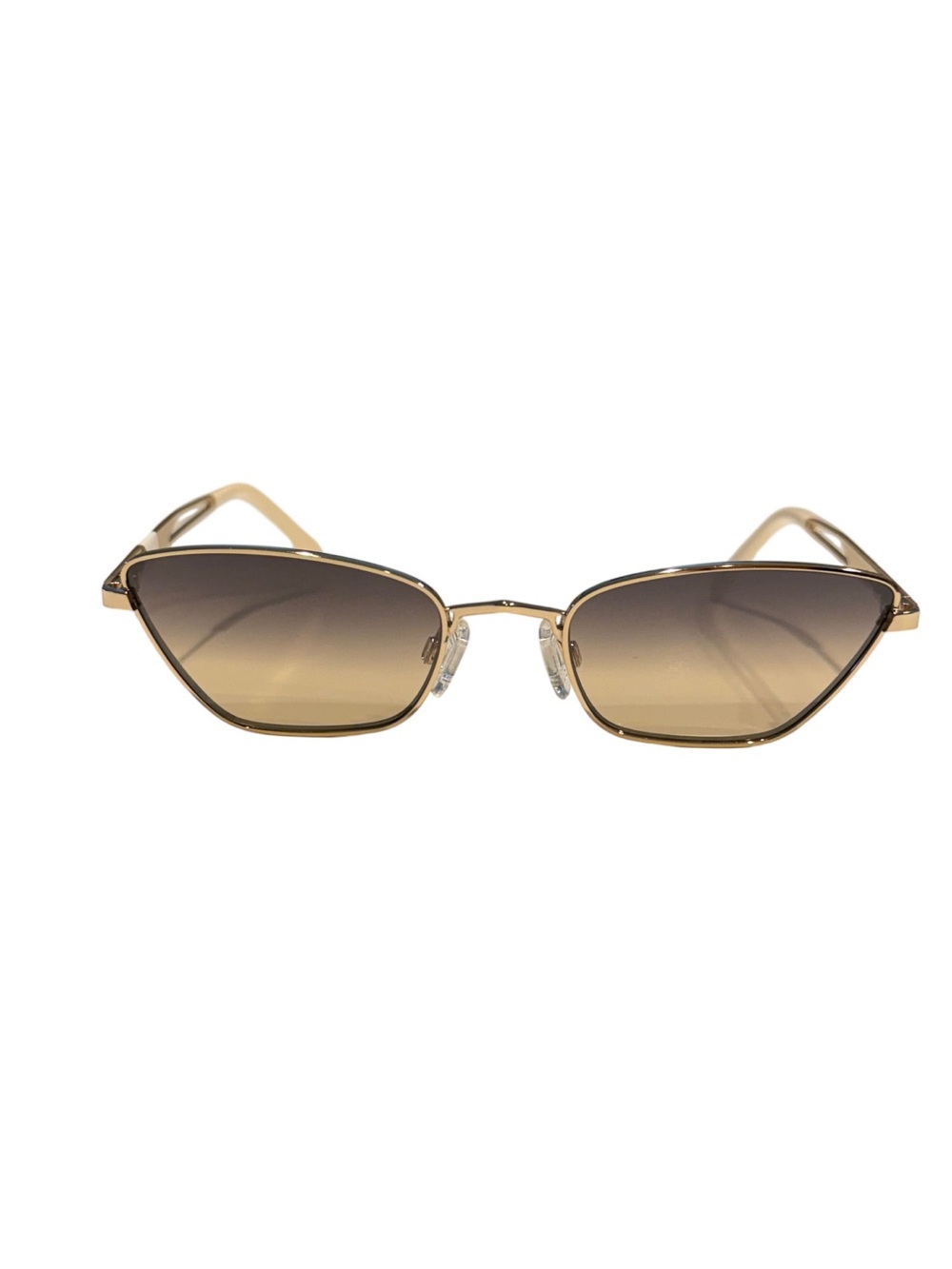 NEW Carolina Lemke CATO Gold Metal Sunglasses Gradient Lenses Hollywood Glam - Picture 2 of 10